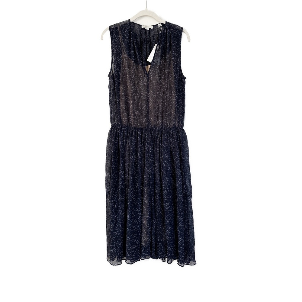 Vince Starry Dot Sleeveless Mini Dress Blue Size XS NWT - Picture 3 of 4